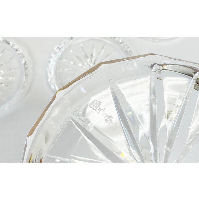 Transparent Vintage Waterford "Heritage" Cut Crystal Coasters, Set of 5 For Sale - Image 8 of 8