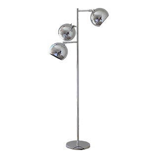 Original Vintage Chrome Koch & Lowy Floor Lamp For Sale