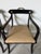 Pair of John Gee Style Hollywood Regency Ebonized Armchairs With Brass Accents For Sale In Miami - Image 6 of 12
