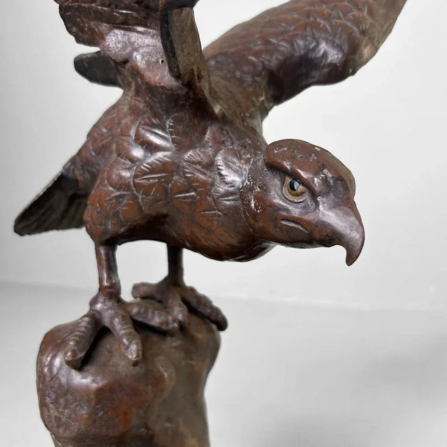 Vintage Japanese Eagle on Rock, 1968 For Sale - Image 4 of 18