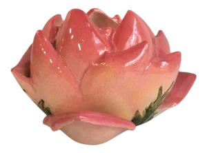 19th Century Majolica Rose Cache Pot Delphin Massier