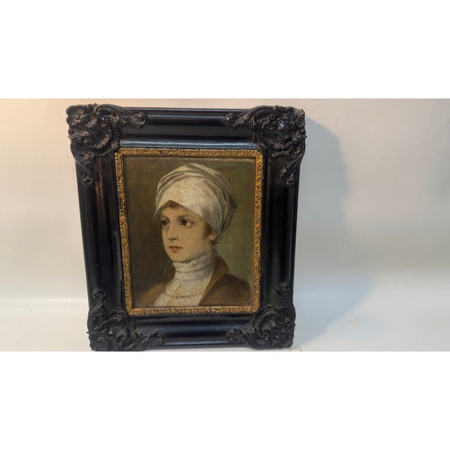 Wilhelm Von Kaulbach, Lady's Biedermeier Portrait, 1800s, Oil on Canvas, Framed For Sale - Image 11 of 11
