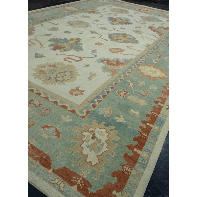 Turkish Turkish Oushak Rug 13'7" x 20'8" #18525 For Sale - Image 3 of 8