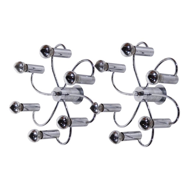 Mid-Century Modern Sputnik Flush-Mounts from Cosack Leuchten, 1960, Set of 2 For Sale