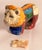 Orange 1950 South African Handmade Colorful Raku Ceramic Lion Animal Sculpture Folk Art For Sale - Image 8 of 18