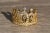 Metal The Royale: Intricate 14 K Gold Crown Ring set with Cubic Zirconia For Sale - Image 7 of 10