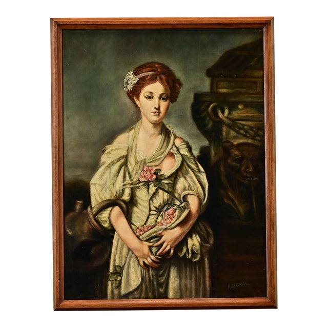 Framed Portrait of a Lady, Signed by the Artist For Sale
