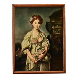 Framed Tribute Portrait of a Lady, Signed by the Artist