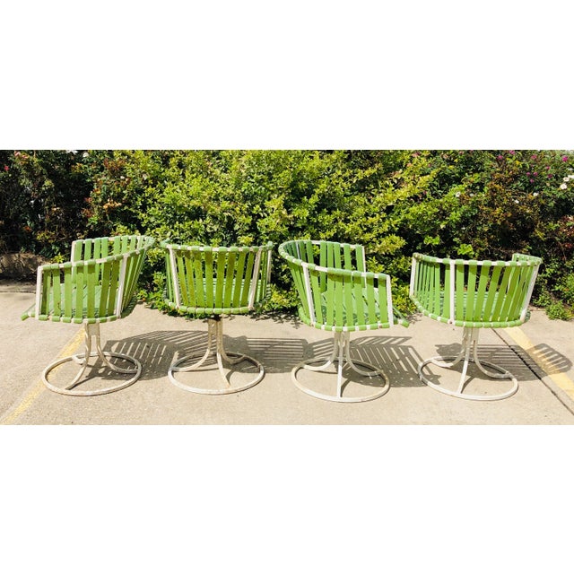 Vintage Mid Century Modern White Metal Chairs Chairish