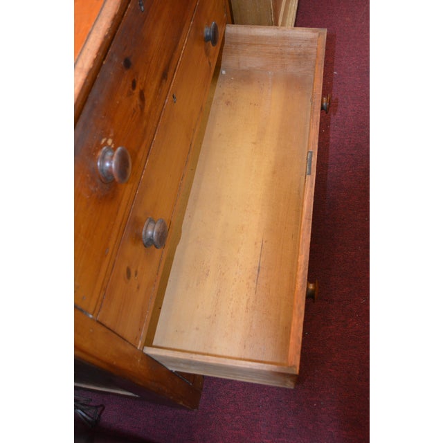 Antique Honey Pine Chest of 4 Drawers / Dresser English Farmhouse Country For Sale - Image 16 of 18