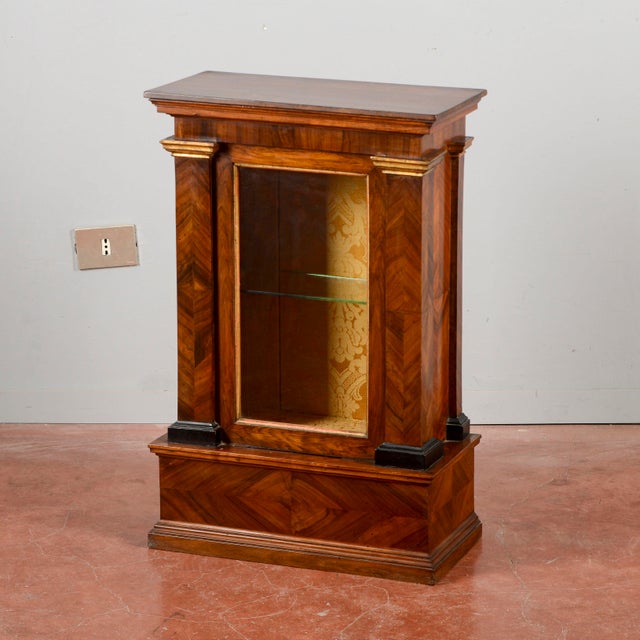 Mid 20th Century Display Case in Teak, Glass, and Fabric For Sale - Image 10 of 18