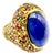Bochic "Orient" Vintage Sapphire & Multi Gem Ring Set In 18K Yellow Gold & Silver For Sale