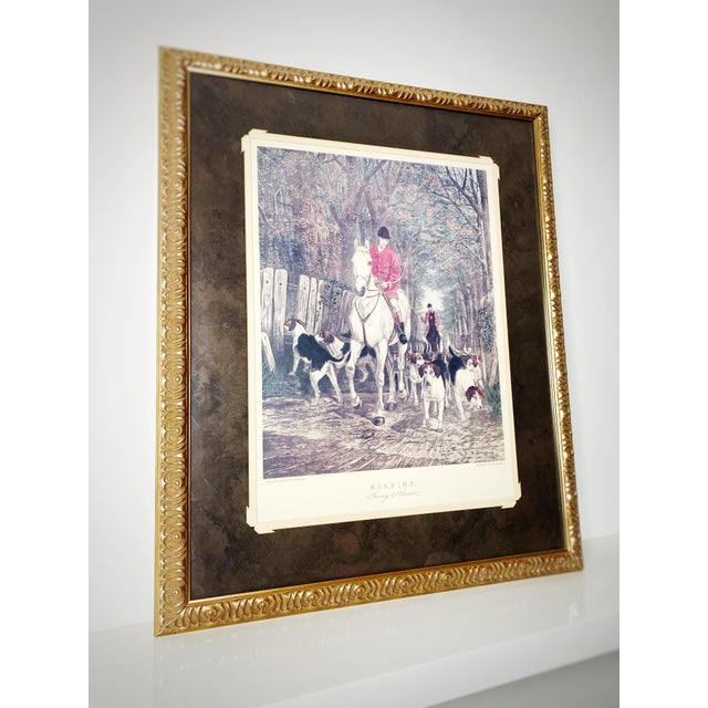 Set of professionally framed reproduction prints of "Morning: Going to Cover" and "Evening: Returning to the Kennels"....