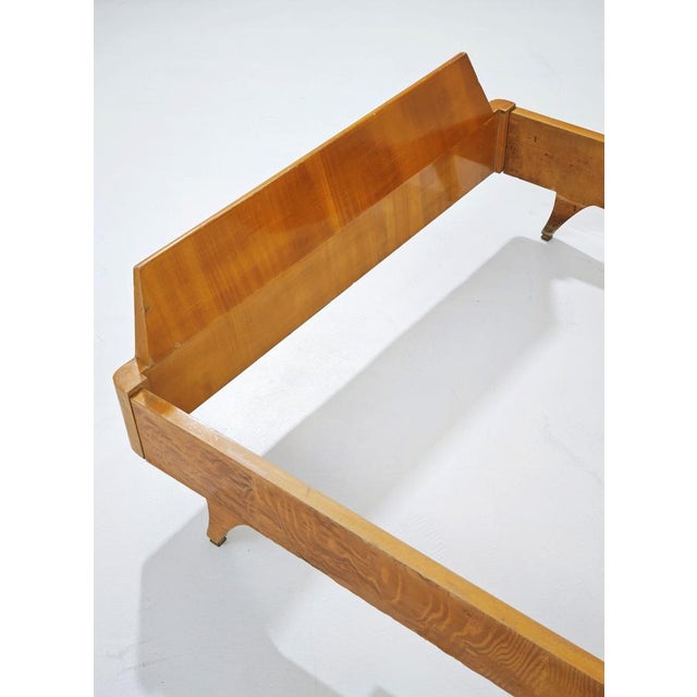 Wood Single Wooden Bed in the style of Ponti or La Permanente Cantù, Italy, 1950s For Sale - Image 7 of 18
