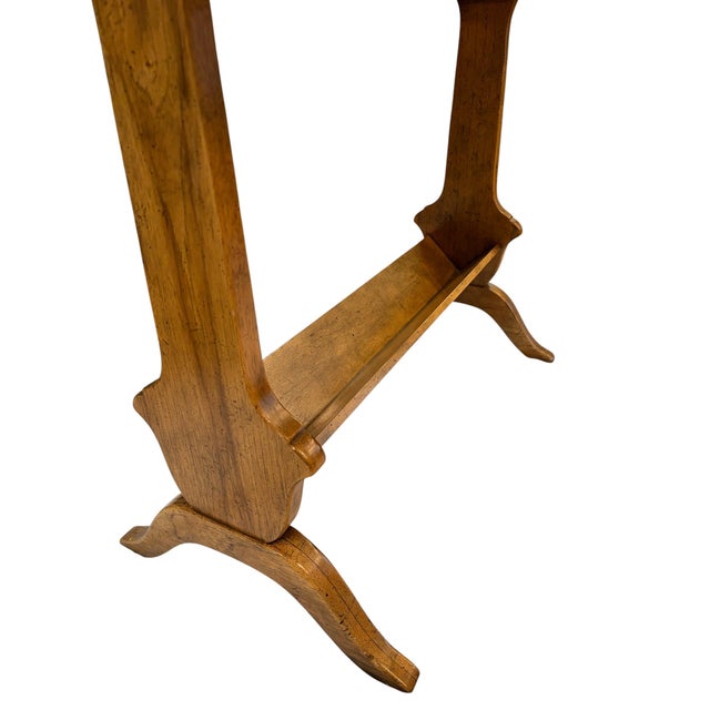 1950s 1950s Baker Furniture Maple and Burled Walnut Side Table Console Table For Sale - Image 5 of 8