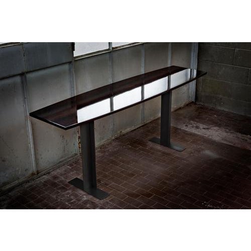 Spitfire Matt Dark Ebony Top and Matt White Structure Desk by Casa Casati For Sale - Image 6 of 10