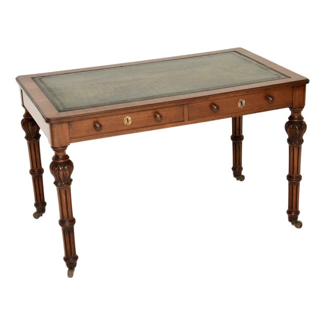 Antique William IV Walnut Desk, 1830s For Sale