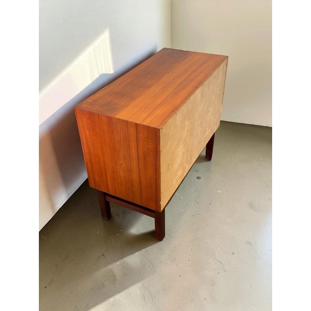 Mid-Century Modern Vintage Danish Teak Sideboard with Sliding Doors, 1960s For Sale - Image 3 of 18