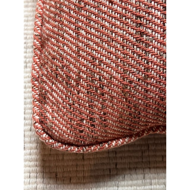 Custom Kurfi Brand Throw Accent Pillow in "Carmel in Cayenne" Pattern For Sale - Image 9 of 10