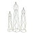 1940s Vintage French Neoclassical Iron Fluer De Lis Monumental Topiary Frames - Set of 3 For Sale