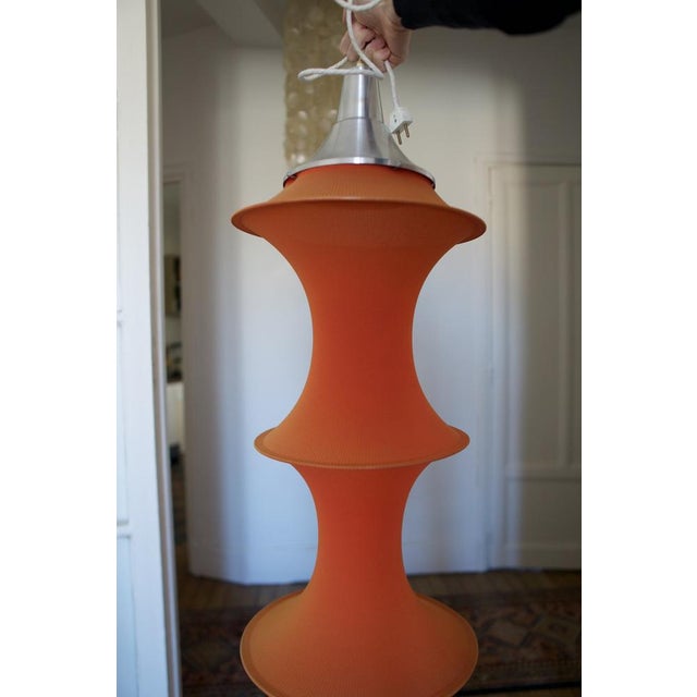 Red Italian Milano Falkland Pendant Lamp by Bruno Munari for Danese, 1970s For Sale - Image 8 of 14