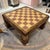 Vintage Mid-Century Carved Chess Board Coffee Table With Chess Pieces For Sale - Image 4 of 16
