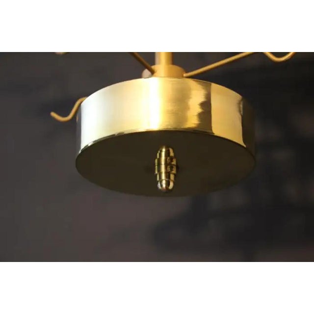 Large Glass Chandelier with Pearly Murano and Golden Golden, 2000 For Sale - Image 18 of 18