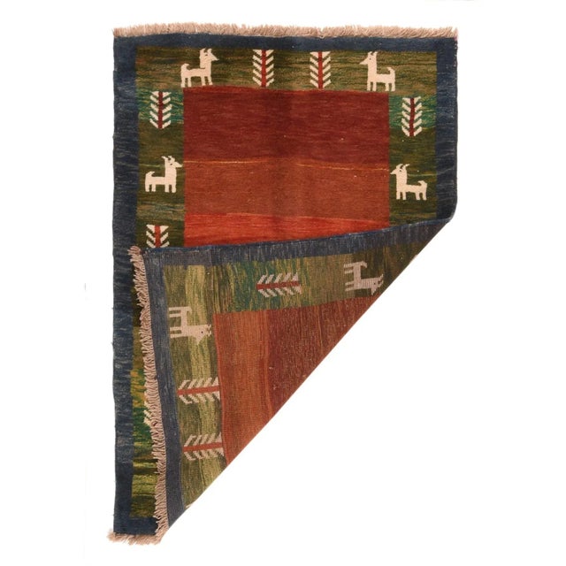 Vintage Gabbeh Rug 4'1'' x 6'0''. T