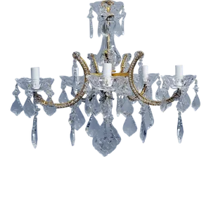 1980s Restored Italian Style Crystal Chandelier