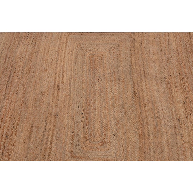 Hot Red Scallop Jute Handmade Rug 4'x6' Ft. For Sale - Image 6 of 13