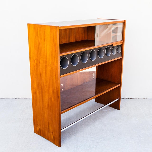 Wood Restored 1960s Danish Modern Teak Dry Bar by Heltborg Mobler For Sale - Image 7 of 14