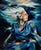 In "Liquid Fragility," a serene figure drifts underwater, her flowing hair and dress creating a sense of movement and...
