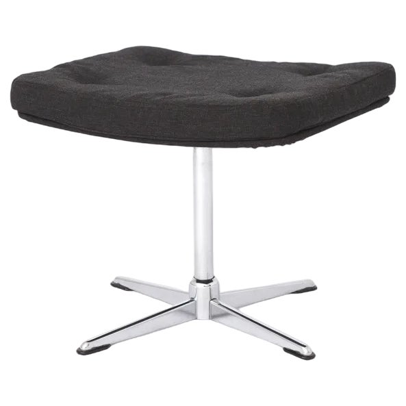 Vintage Ottoman in Metal & Fabric, 1960s For Sale