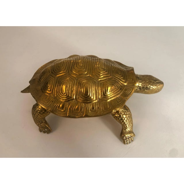 Circa 1970 Turtle Brass Sculpture, French For Sale - Image 10 of 13