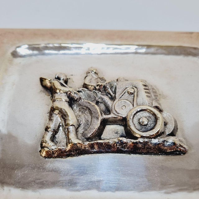 Vintage Silver-Plated Cigarette or Jewelry Box For Sale - Image 3 of 15