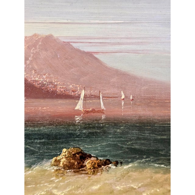 Christian Friedrich Thöming -View of Capri From Salerno Side-19th Century Oil Painting For Sale In Los Angeles - Image 6 of 10