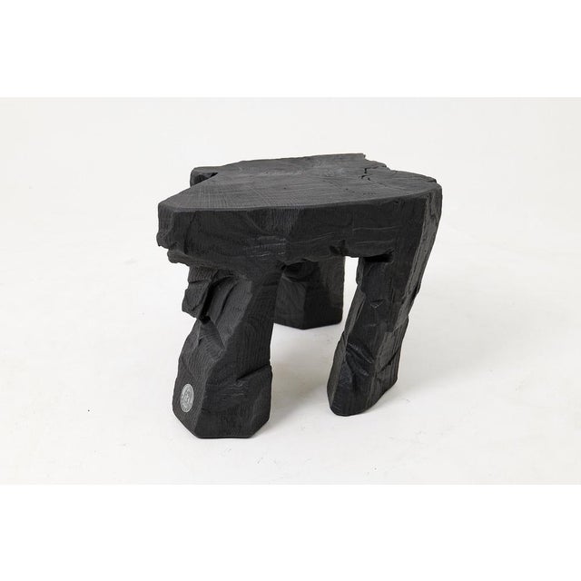 Sculptural Hardwood Stool by Logniture For Sale - Image 4 of 18