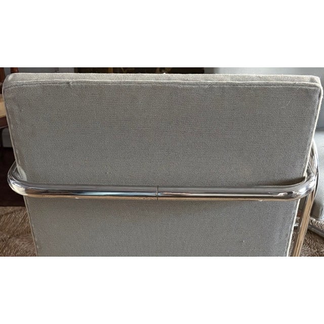Mid Century Knoll International Brno Tubular Chrome Cantilever Chairs - Signed and Dated 1979 For Sale In New York - Image 6 of 15