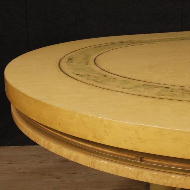 20th Century Italian Conference Table in Exotic Wood, 1970s For Sale - Image 10 of 13