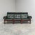 Mid century lounge sofa by Eric Merthen for Ire Möbel AB, Sweden 1960s. Oak frame with green leather uphostery. Sofa is...