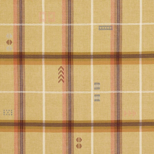 SAMPLE - Schumacher X A Rum Fellow Fable Fabric In Dune For Sale