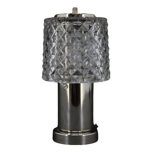 Glass Table Lamp from Kamenicky Senov, Former Czechoslovakia, 1970s For Sale