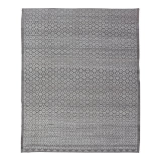 Modern Moroccan Rug With Sub-Geometric Design by Keivan Woven Arts 9'7 X 11'10 For Sale