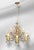 1940s Solid Brass Rococo Chandelier For Sale - Image 4 of 17