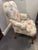 French Accent Chair Vintage French With Designer Embroidered Fabric For Sale - Image 3 of 10
