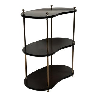 20th Century Georgian Mahogany & Brass Etagere Side Table For Sale
