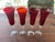 Glass Vintage Ruby Red Ribbed Champagne Flutes - Set of 4 For Sale - Image 7 of 7