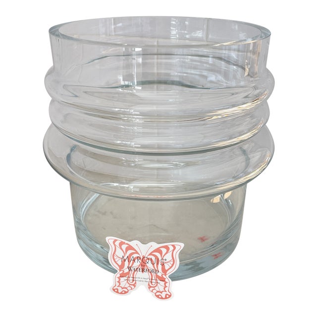 Marquis by Waterford Large Round Crystal Vase Chairish