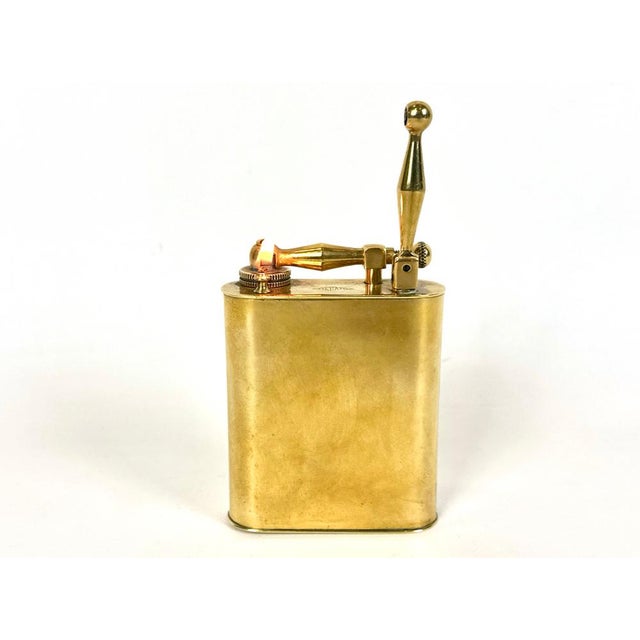 French Art Deco Brass Lighter from Fujiama, 1930s For Sale - Image 3 of 8