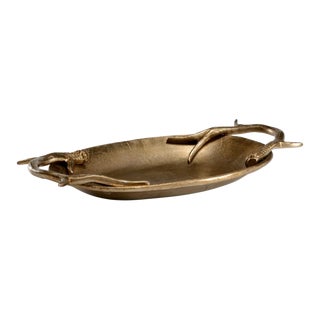 Wildwood Diana Oval Tray - Brass For Sale